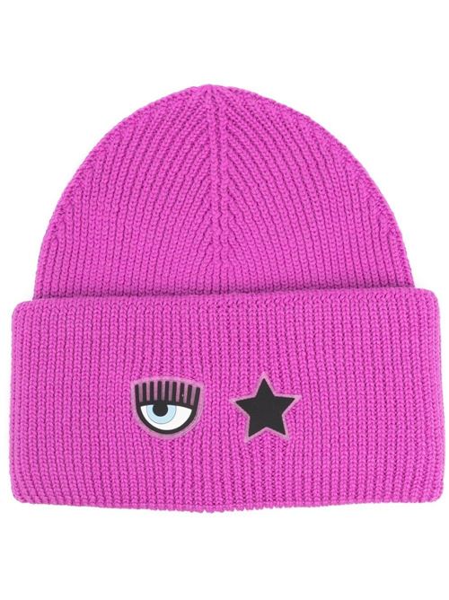 Cappello donna a cuffietta con logo frontale Chiara Ferragni | 73SBZK36ZG135421
